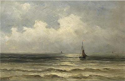 Sample artwork by Gerard Van Der Laan (1844 - 1915), known for land-and seascape painting - View similar artists and auction records